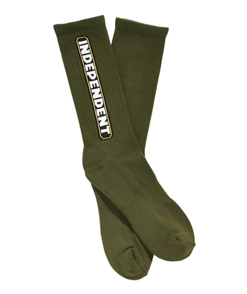 Independent - Bar Logo Sock (Army Green)